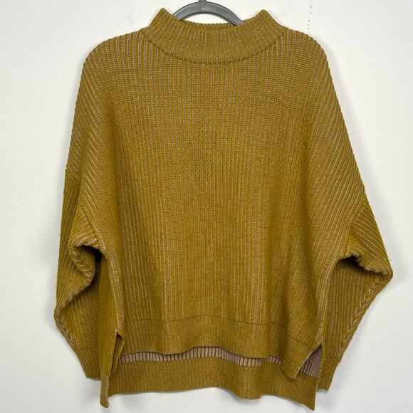 Women's Topshop Knit Sweater Mustard and Pink Size 8-10 - Picture 3 of 4